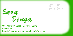 sara dinga business card